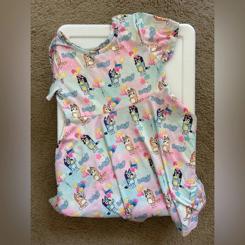 EUC Girls Bluey Fit and Flare Dress